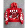Oversized Y2K Streetwear Hoodie Unisex Gothic Anime Print 3D Graphic Sweatshirt Loose Fit Long Sleeve