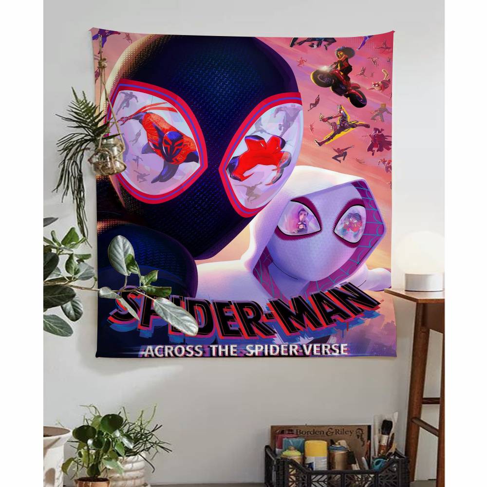 Spider Man Across the Spider Verse Printed Large Wall Tapestry Indian Buddha Wall Decoration Witchcraft Bohemian Hippie Wall Art
