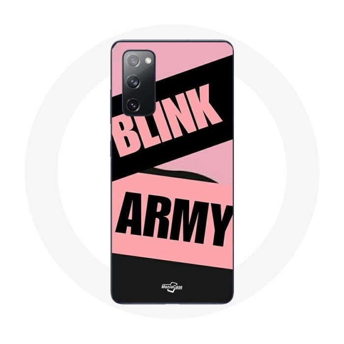 Coque pour Samsung Galaxy S20 FE BTS ARMY Et Blackpink Blink Rose Noir