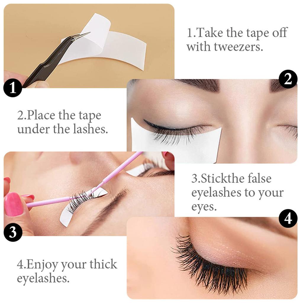 110pcs False Eyelashes Apply Isolation Stickers Disposable Hypoallergenic No Latex Waterproof Pads for Individual Eyelash Extensions