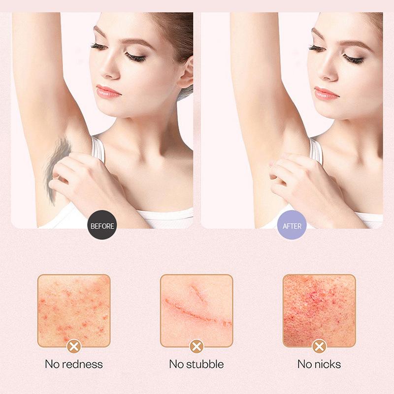 Электробритва 2 в 1 Водонепроницаемый женский инструмент для бритья Предотвращает рост волос Портативная женская бритва Бритва для чувствительной кожи