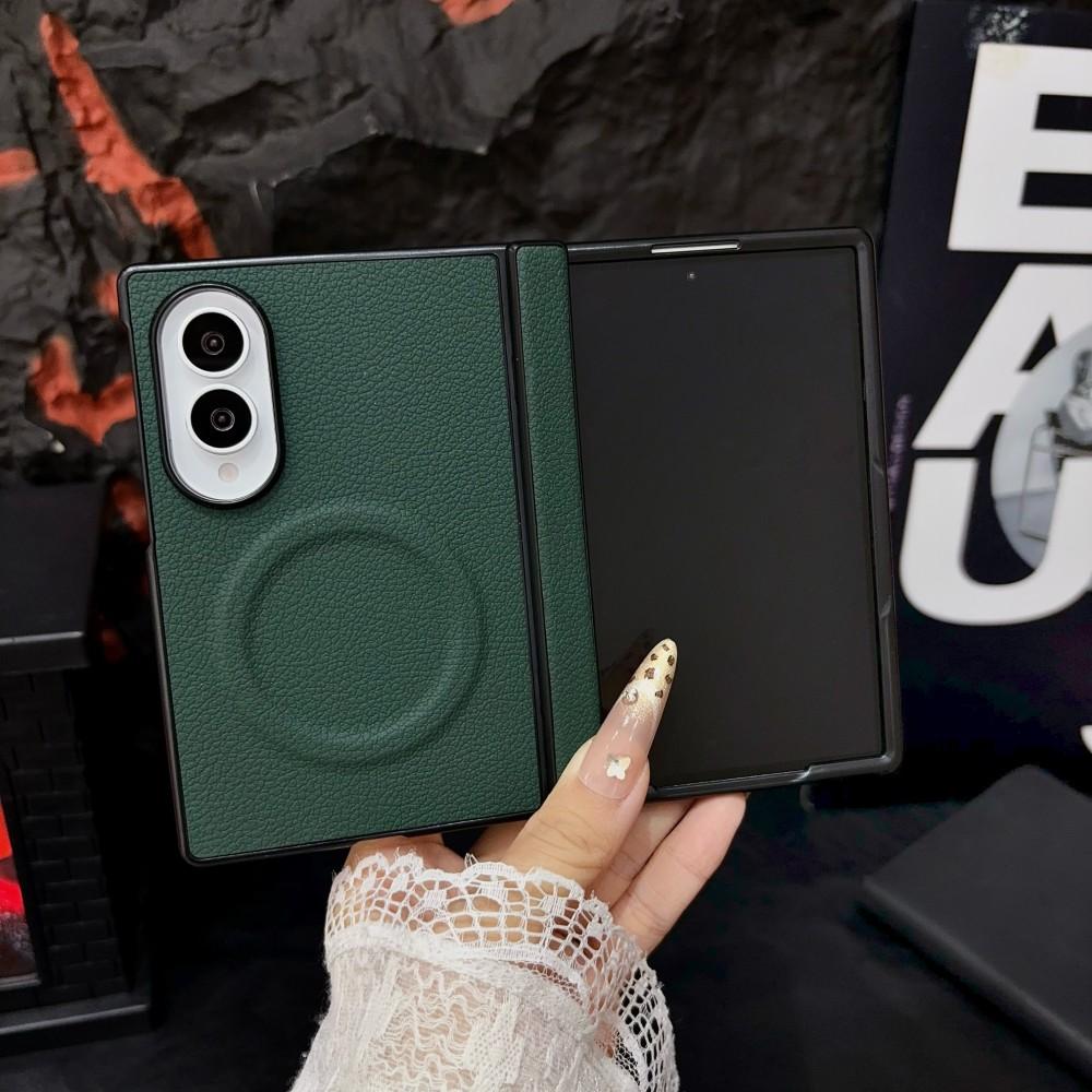 Для Samsung Galaxy Z Fold 8 Чехол Роскошный ПУ Магнитный Беспроводная Зарядка Защитный Задний Чехол-Крышка Для Z Fold 8 Ультра Чехол для Телефона