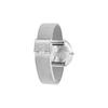 ARNE JACOBSEN BANKERS 53102-2008 40mm Watch, Scandinavian Design, Water Resistant (Quiet Design with No Second Hand), White with Silver Mesh Strap