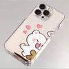 Милый Мультяшный Медведь Веселая Пара Чехол Для Телефона Для IPhone 17e Air 17 16 16e 13 12 11 Pro Max 15 14 Plus Прозрачный Мягкий Защитный Чехол