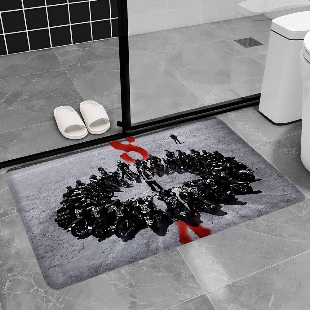 Sons Of Anarchy TV.webp Floor Mat Rectangle Anti-slip Home Soft Badmat Front Door Indoor Outdoor Mat Hotel Decor Mat