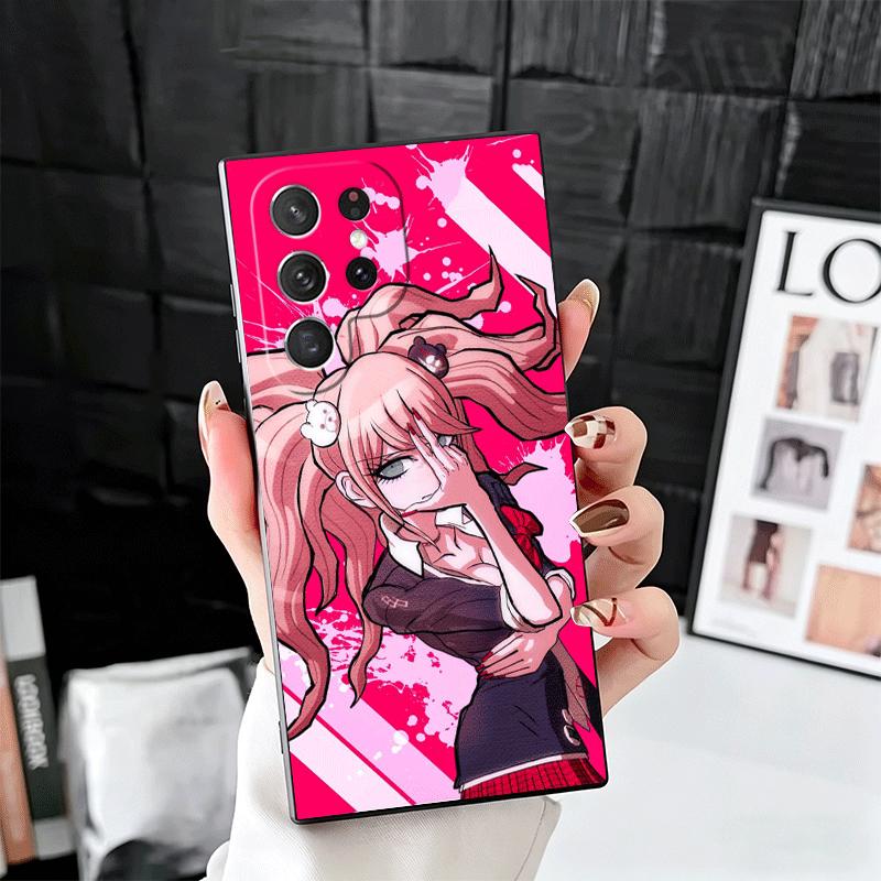 Anime D-Danganronpa Soft Phone Case for Samsung Galaxy S26 S25 Edge S24 Ultra S23 Plus S22 S21 FE S20 Black Cover Back Shell