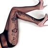 Classic Pantyhose Breathable Flower Patteren Net Stockings Women Rhinestone Hollow Out Sexy Tights