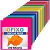 OFIXO 100 шт. Квадратная бумага для оригами своими руками, двусторонняя, однотонная, цветная, для складывания, детская, ручная работа, скрапбукинг, поделки