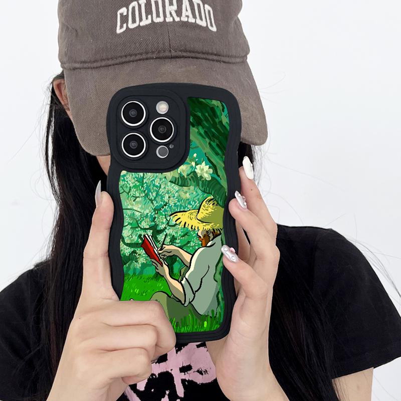 Мягкий чехол из ТПУ в форме волны для Redmi Note 12 Pro Note 11 Samsung S23 Ultra A23 A13 Realme C55 C53 Infinix Tecno OPPO A57 4G Vivo Y35 Y02, чехол для iPhone