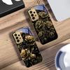 Блеск, как драгоценный камень, Для Samsung A 01 52S A04 A05S A10 A12 A13 22 23 24 36 42 M02 Note 10 20Ultra 8 9 Золотой стеклянный чехол для телефона