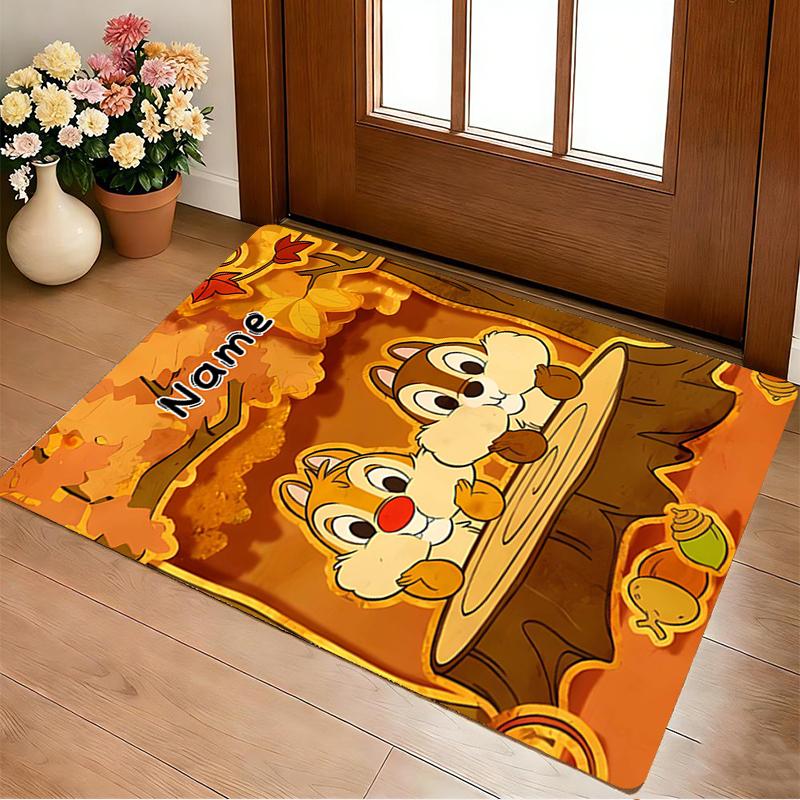 Custom Name Chip Dale Adventure Living Room Non-Slip Area Rug Soft Carpet for Bedroom Kids Playroom Sofa Office Home Decor Doormat
