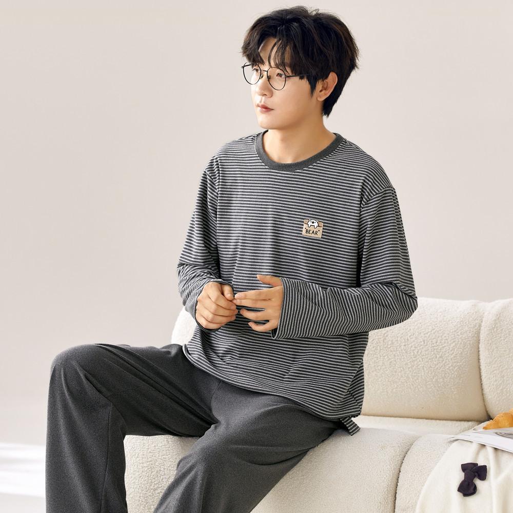 Thickened couple pajamas long-sleeved thick German velvet large-size home autumn and winter men's and women's warm loungewear suits can be worn