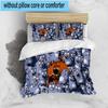 3PCS Bear And Blue Critter Adventure 3pcs Bedding,Including 3PCS Duvet Cover And 2pcs Pillowcases Perfect for Christmas,Ideal for Bedroom, Dormitory