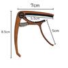 Melorudo Guitar Capo (Dark Woodgrain) with Logo and Two Cross Picks (2 Types, MA100011B01N0)
