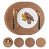 Imitation hemp woven pattern placemat, heat insulation pad, wabi sand wind dining table mat, household easy-to-clean desktop protective pad, practical