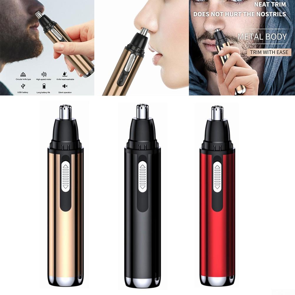 Removal Nose Hair Trimmer Electric Rechargeable Sliding ON/OFF Switch