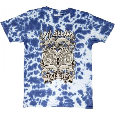 Футболка Def Leppard унисекс для взрослых Love Bites Tie Dye