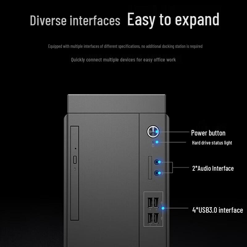 Lenovo M70H G1T Hygon Desktop PC with 23.8-inch Monitor (CN version)