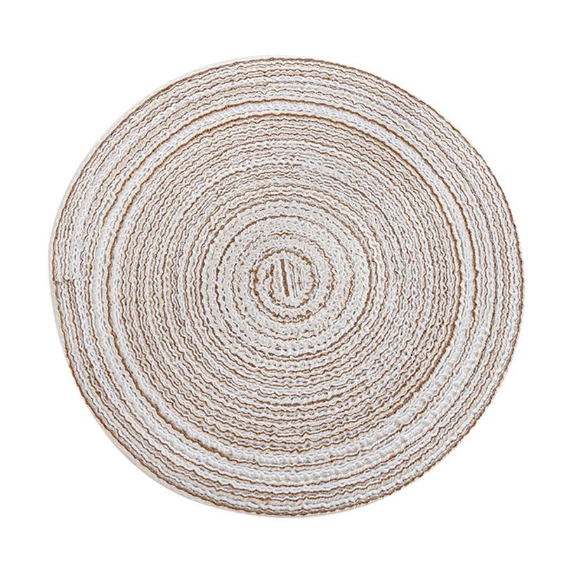 Coaster Table Mat Round PVC Placemat Kitchen Dining Table Mats Steak Pad Anti Slip Heat Resistant Placemats Home Decor