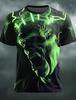 Halloween Men's Optical Illusion 3D Skull Zombies Print T-Shirts Street Men Women Short Sleeve T-Shirt Horror Party Boy Clothing