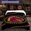 Brisbane Broncos Pattern Microfiber 3Pcs Bedding Set Decor Duvet Cover Set For Bedroom Home Use