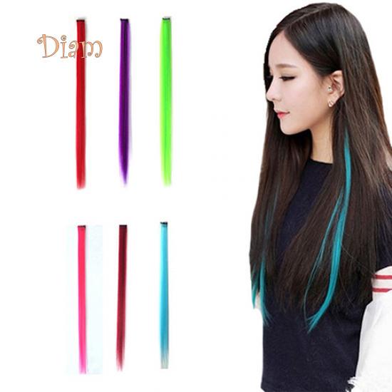 Разноцветные длинные локоны для наращивания волос, размер:~55х3,5см