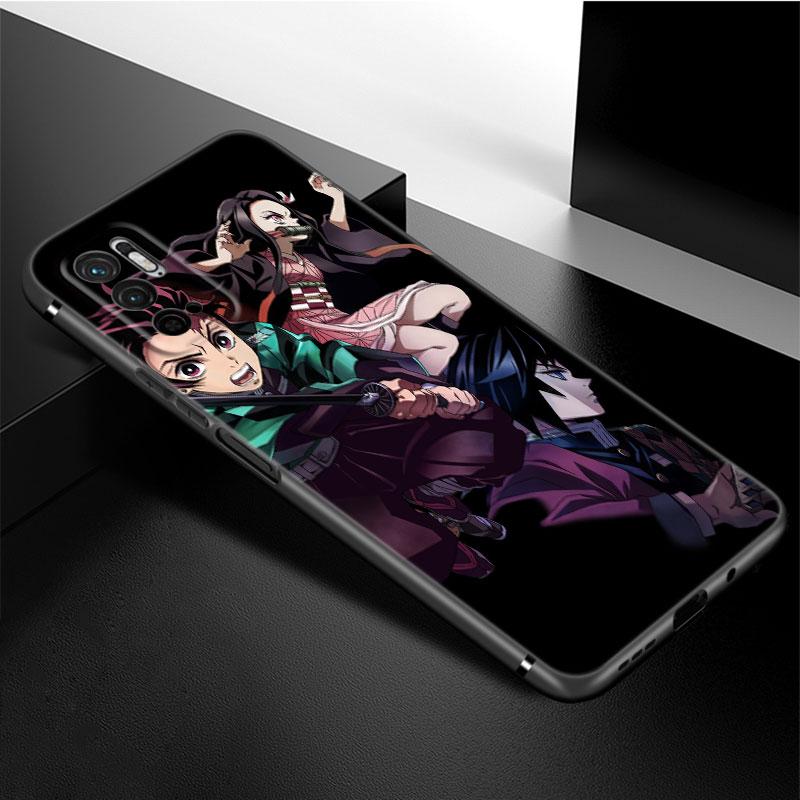 Чехол для телефона с изображением аниме «Убийца демонов» для Xiaomi Redmi Note 11 10 9 8 T Pro 10S 5G 9A 9C 9S, мягкий черный чехол из ТПУ, чехол принципиально