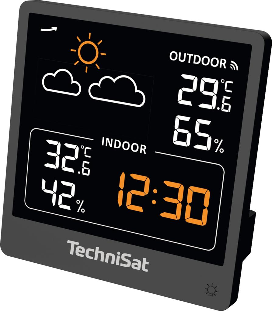 Technisat IMETEO 210 Weather Station Outdoor Thermometer Hygrometer Clock