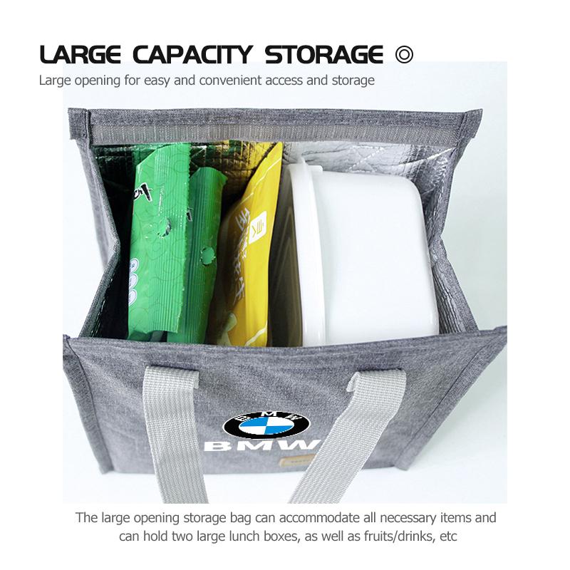 2025 Hot Handheld Insulated Box Waterproof Fresh Bento Travel Storage Bag For BMW E90 E60 E46 E39 F30 F10 E87 X3 X4 X5 X1 G30 G2