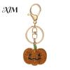 Metal Key Ring Halloween Rhinestone Pumpkin Keychain, Ghost Witch Hat Spider Web Cat Keychain Bag Charm, Car for Handbags Backpacks Decoration Bling