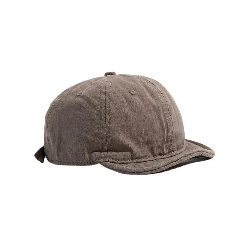Новая унисекс ретро стираная бейсболка с коротким козырьком, регулируемая snapback, хип-хоп дизайн, защита от солнца, для мужчин и женщин, для ношения на улице и на каждый день