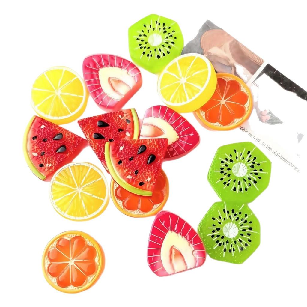 DIY Resin Accessories: Creative Summer Fruit Slices for Hair Clips, Hair Ties, Keychains, Shoes, and Water Cups.
