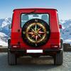 Vintage Compass Tire Cover Universal Fit For Off-Road SUV Adventure Durable Polyester Spare Wheel Protector