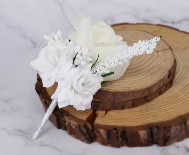 Модная boutonniere для жениха Свадебная бутоньерка Цветочные булавки Броши Мужская булавкa-лацкан Индивидуальная