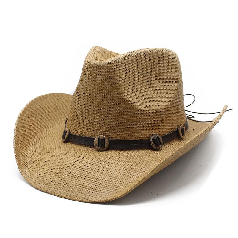 Повседневная Широкополая Джазовая Соломенная Шляпа Ручной Работы в Этническом Стиле, Мужская и Женская Уличная Шляпа от Солнца и Тень