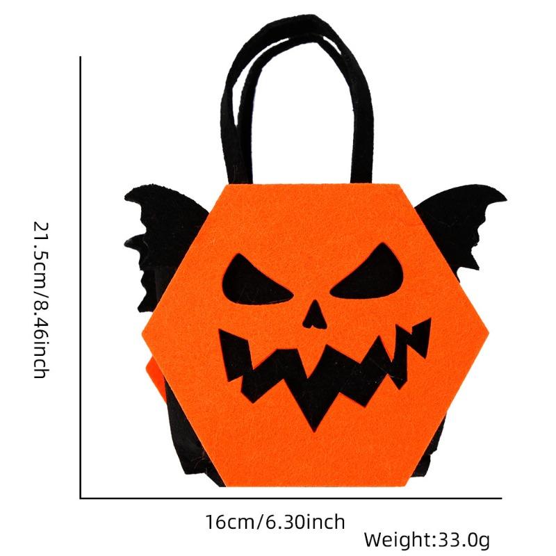 1PC Halloween Loot Party Kids Pumpkin Trick Or Treat Tote Bags Candy Bag Halloween Candy Storage Bucket Portable Gift Basket