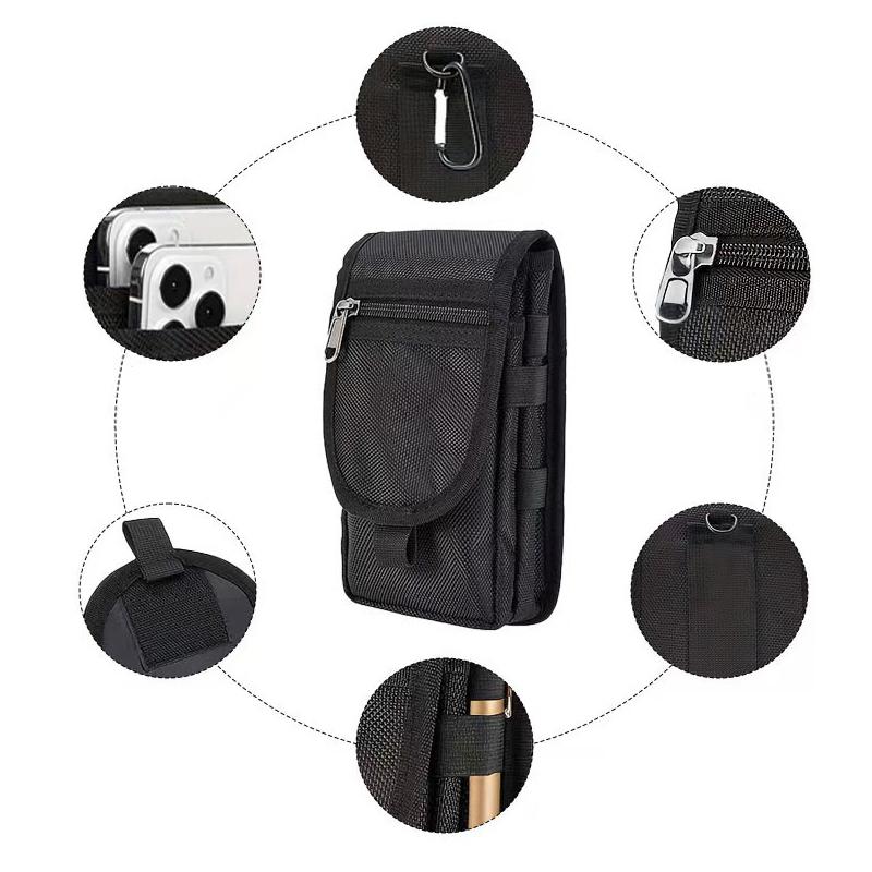 Großer Bildschirm Handy Tasche Lässige Hüfttasche Tägliche Münzbörse Mehrzweck Handy Gürtel Tasche Taktische Molle Handy Tasche Tragen