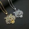 Megin D Нержавеющая сталь титан хип-хоп Blinganimal тигр открывалка для бутылок кулон ошейник цепи ожерелье для мужчин женщин подарок драгоценность