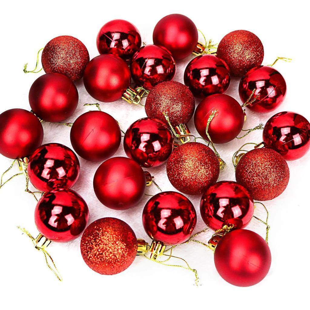 24pcs/Box Christmas Balls Christmas Tree Ornaments Christmas Decoration for Home Party Christmas Hanging Pendant