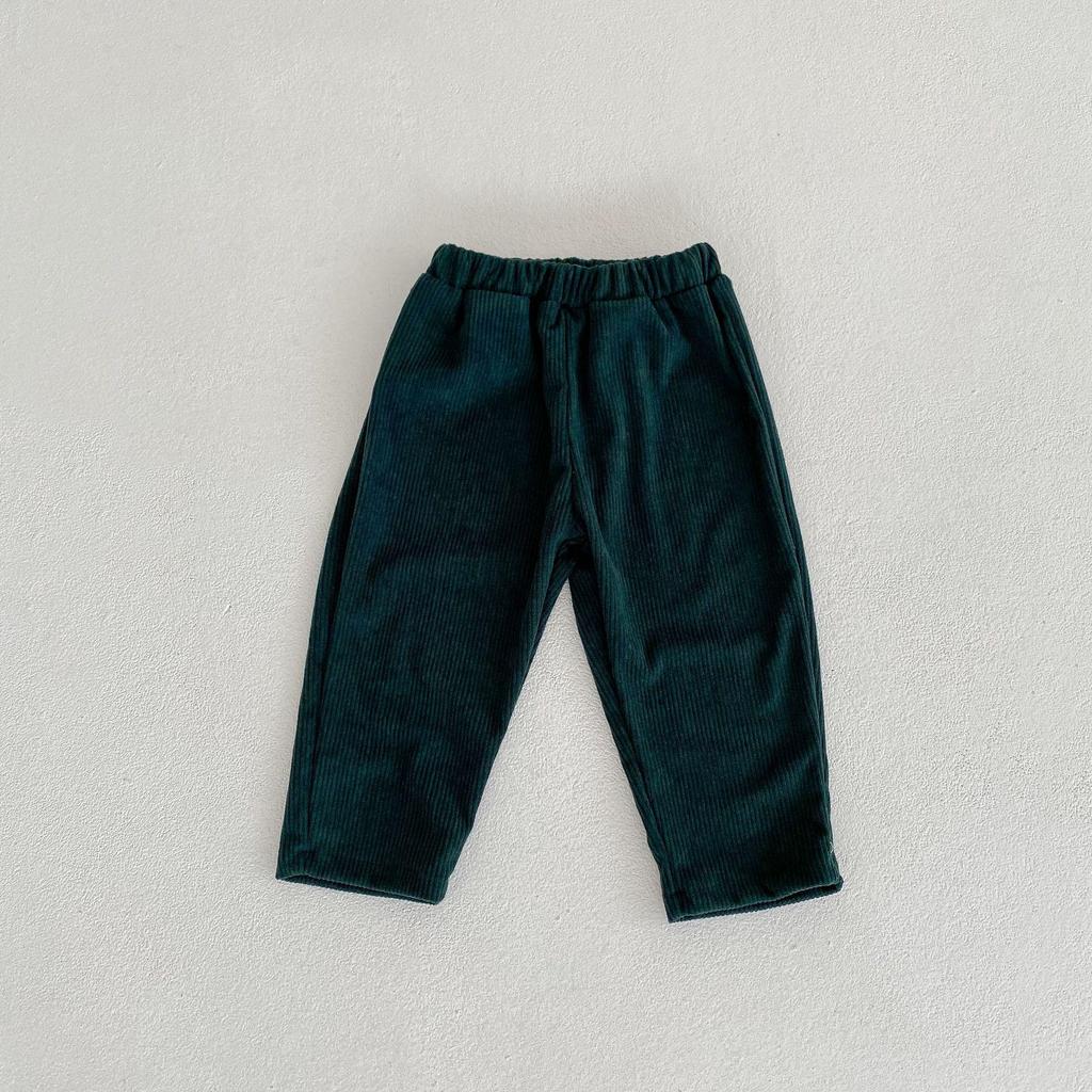 Комплект из вельветового кардигана с лацканами и брюк 2025 года для младенцев и малышей