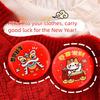 Cute Design Spring Festival Brooch Colorful New Year's Badge  Children Party