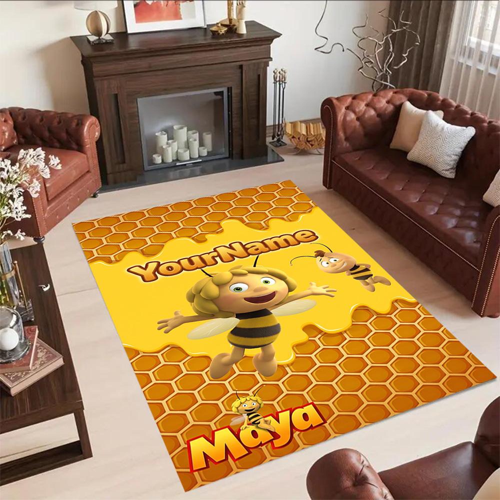 Biene Maja Customize Text Area Rug Suitable for Bedrooms Balcony Study room Dormitory Antislip Carpet Decorate Offices Spiritual Gift