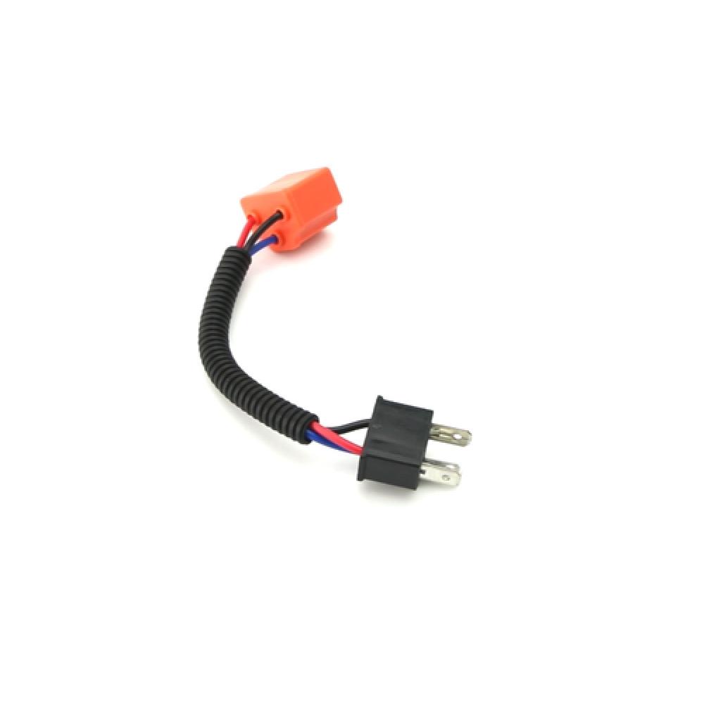 (2) H4 9003 Ceramic Wire Wiring Harness Sockets Adpters For Headlights Fog Lamps