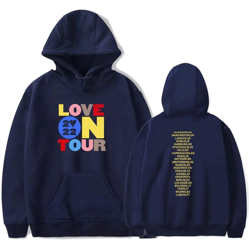 Толстовка с капюшоном Love On Tour Itin Merch, унисекс/женский пуловер в стиле хип-хоп, свитер с длинными рукавами и капюшоном, унисекс