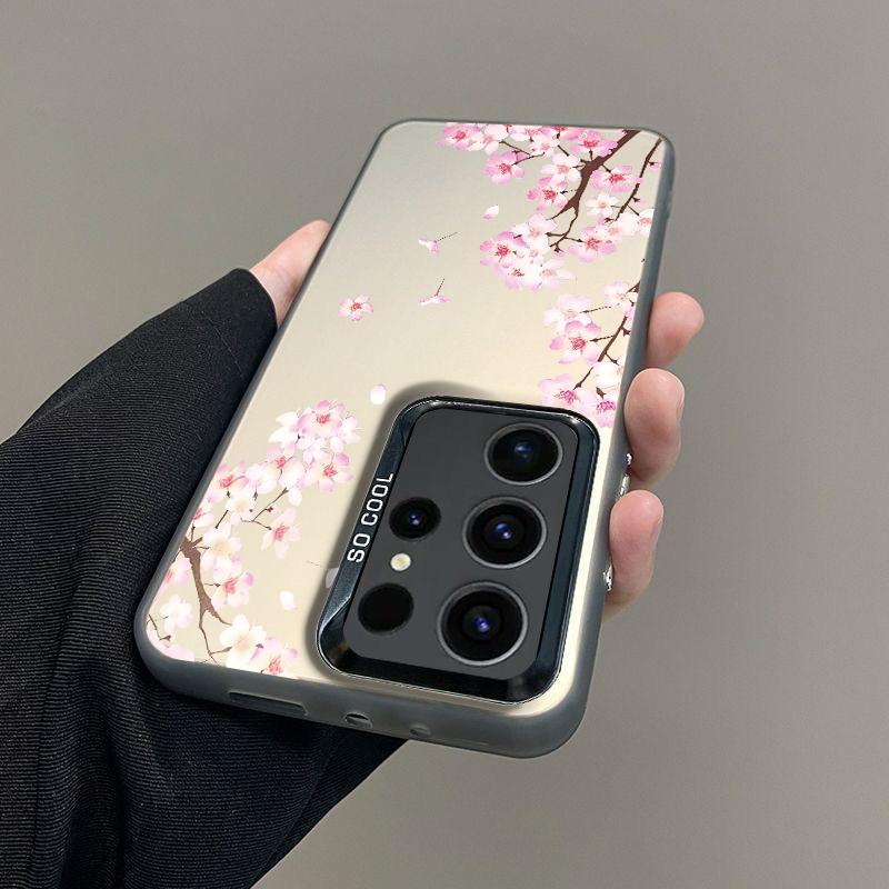 Чехол для телефона с рисунком «Маленькие розовые цветы» для Samsung Galaxy S25 S24 S23 Ultra S24 S25 FE S22 S21 Plus, IMD, лазерный, матовый, жесткий