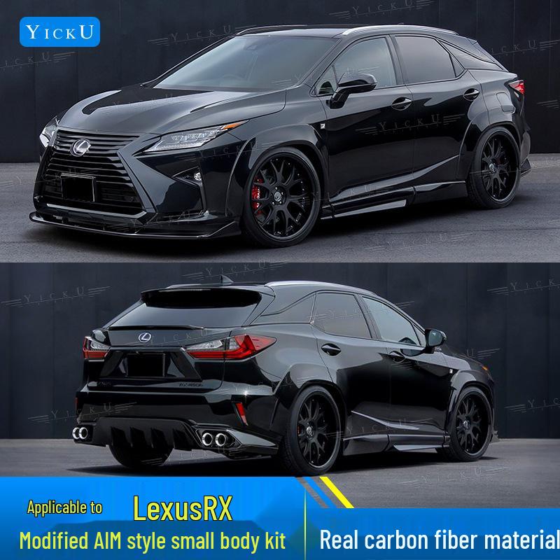 Lexus RX 2016-2019 Карбоновый обвес AIM Style: Передний и задний спойлеры-губы, Расширители колесных арок (Wide Body).