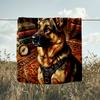 1PC Custom Name "German Shepherd's Cozy Corner" flannel blanket versatile,all-season throw suitable for the living room,bedroom,camping,travel,and gif