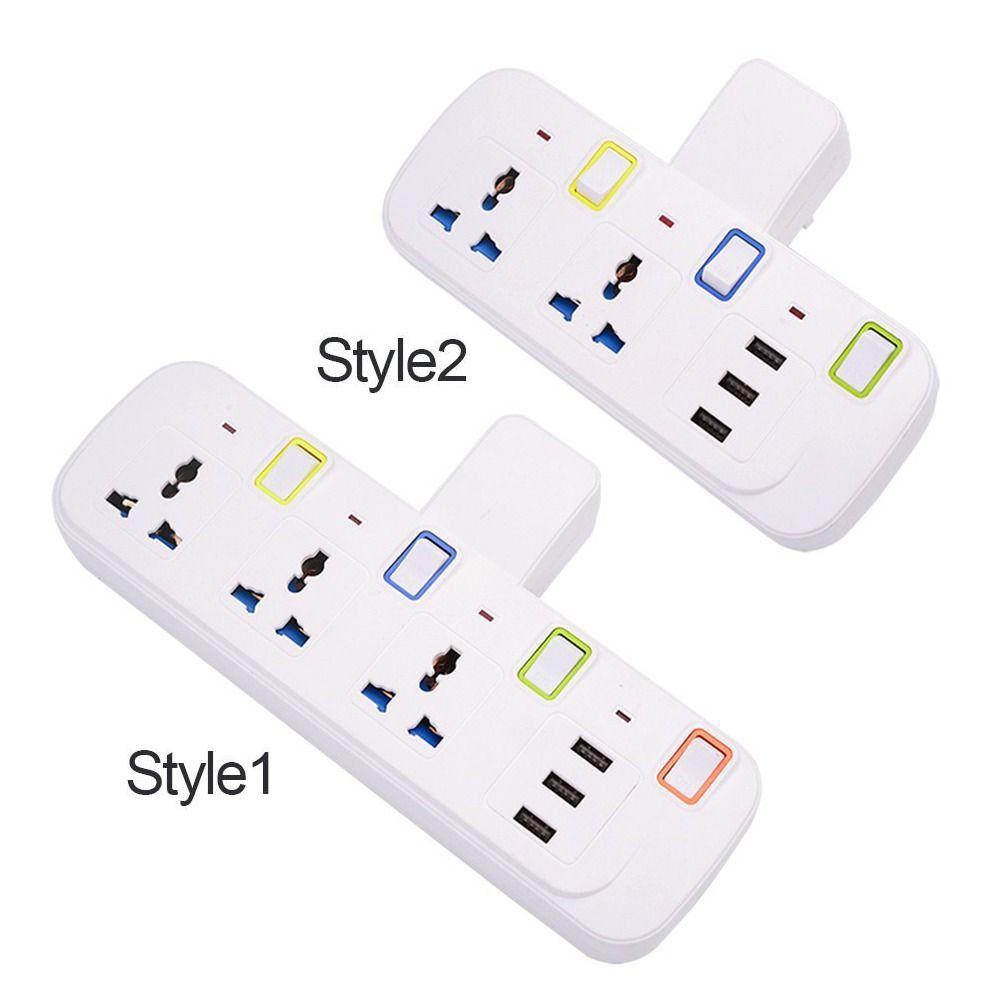 Household 4 Way Electrical Plug Smart Plug Outlets Power Board Adapter Surge Protector USB Socket
