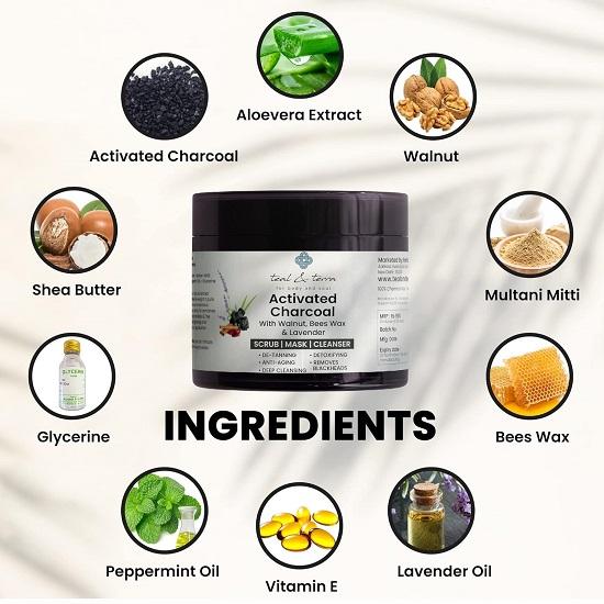 Маска-пленка с активированным углем Teal & Terra от прыщей и прыщей, удаляет 100 г