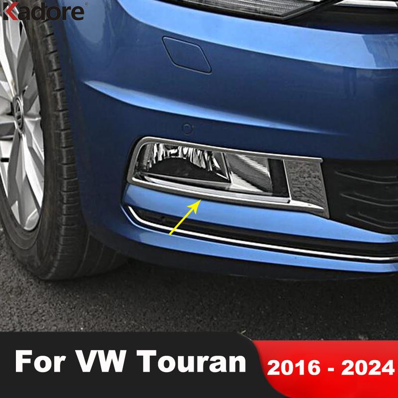 Хромированная Накладка на Противотуманную Фару для Volkswagen VW Touran 2016- 2024 Хромированные Накладки на Рамку Противотуманной Фары Автомобильные Аксессуары